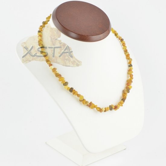 Raw amber necklace chips